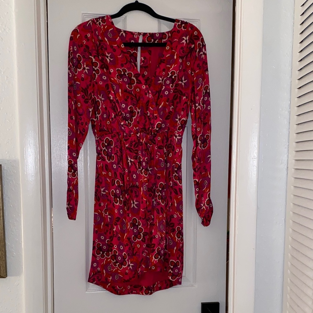 Maeve Red Floral Long Sleeve Dress
